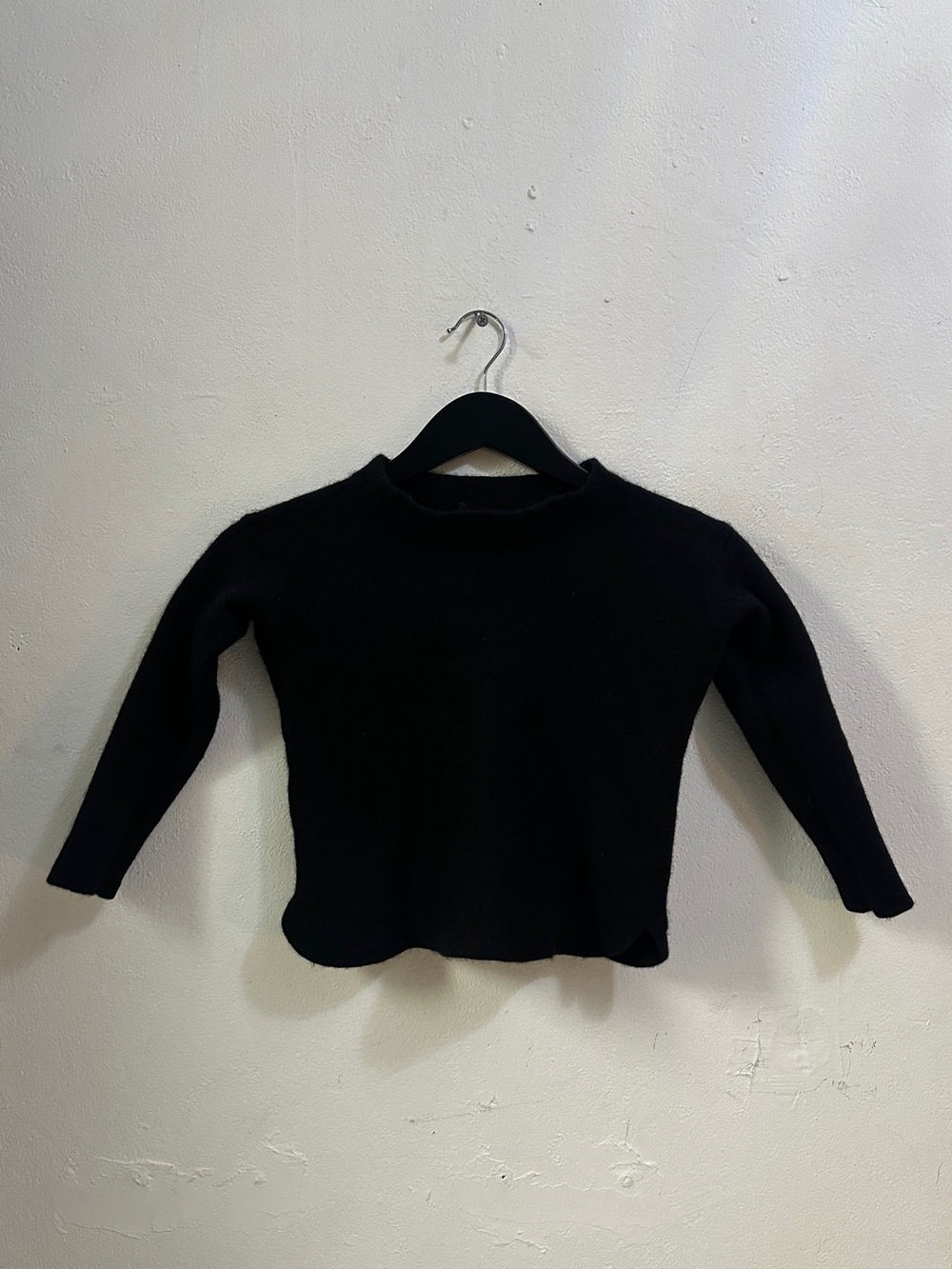 Saks Fifth Avenue Cashmere Sweater Black Mock Neck Long Sleeve Women’s S